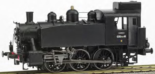 REE Modeles MB-104 - Steam Locomotive Class 030 TU 46 Marseille FUEL, Black - ANALOG DC